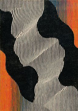 Abstract contrasting shape with wave pattern by Niklas Maximilian