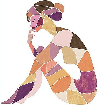 Vormen van Zachtheid – Vrouwelijk Silhouet in Pastel van Karina Brouwer