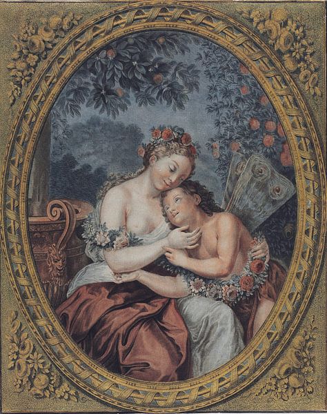Flora und Zephyr, Jean François Janinet, 1771 von Atelier Liesjes