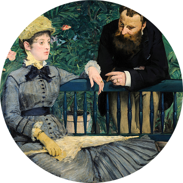 In de serre, Édouard Manet