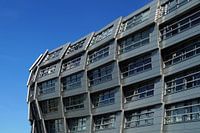 Detail of a modern apartment building