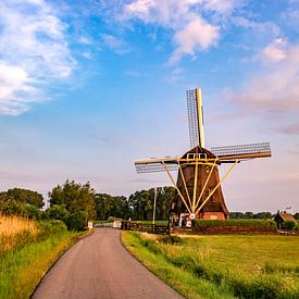 Mill in picturesque Dutch landscape by Mirjam Brozius