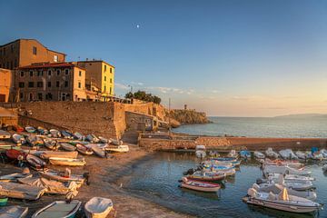Sunset over Piombino seafront. Tuscany, Italy by Stefano Orazzini