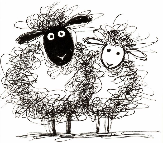 Sheep Doodles by Jacky