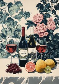 Stillleben mit Wein von Dream Drip