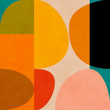 Bauhaus, formes géométriques abstraites rondes série, image I sur Ana Rut Bre