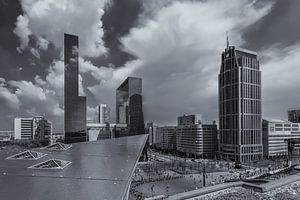 Vue de la gare centrale de Rotterdam depuis le Groothandelsgebouw