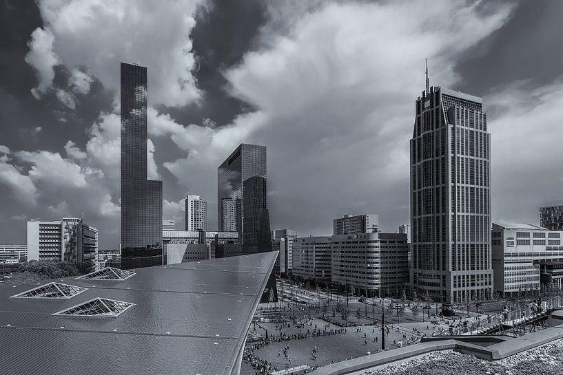 Uitzicht op het Centraal station in Rotterdam vanaf het Groothandelsgebouw van Tux Photography
