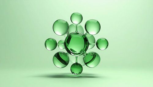 Transparante groene glazen kralen