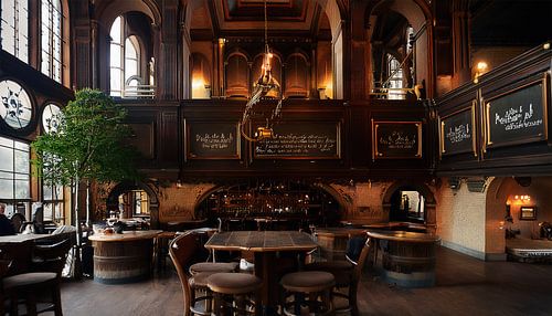 Luxury coffee bar with two floors