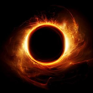 Cercle orange - trou noir
