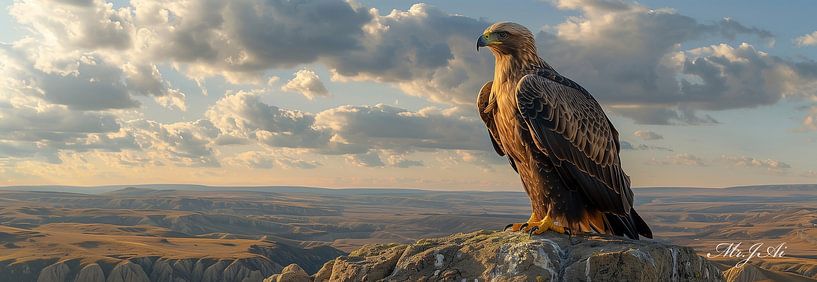 Majestät in der Höhe: Ein Adler auf dem Felsen von Artz by Mr.JAi