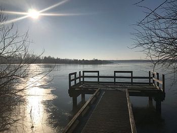De zon op het ijs bij Heeresmeer