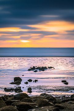 Sunrise and sunset on the mudflats of the Wadden Sea by Fotografiecor .nl