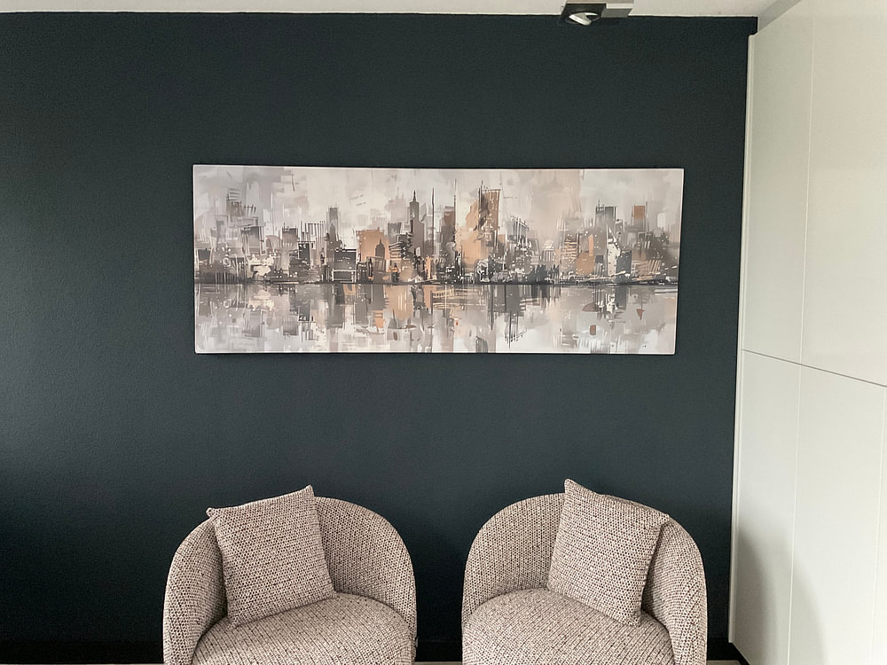 Abstrakte Skyline NYC, von Thea