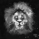 Lion head art work black and white by Emiel de Lange thumbnail