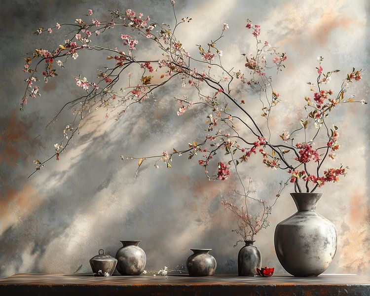 bloemen stilleven | Quiet Branch van Blikvanger Schilderijen