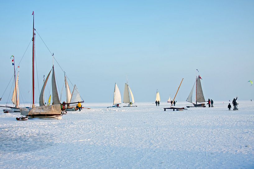 Ice sailing on the Gouwzee in the Netherlands by Eye on You
