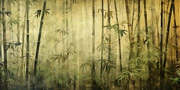 Grungy Bamboo Jungle #III van Studio XII