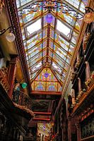 Glass roof.