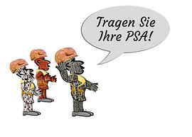 „Tragen Sie Ihre PSA!“ van Grüntyers .