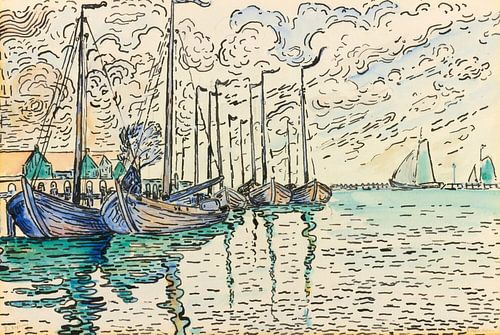 Volendam, vissersboten, Paul Signac