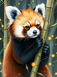 Bamboo Red Panda by Rizal Azhari