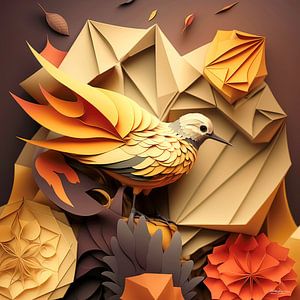 Origami eines Vogels