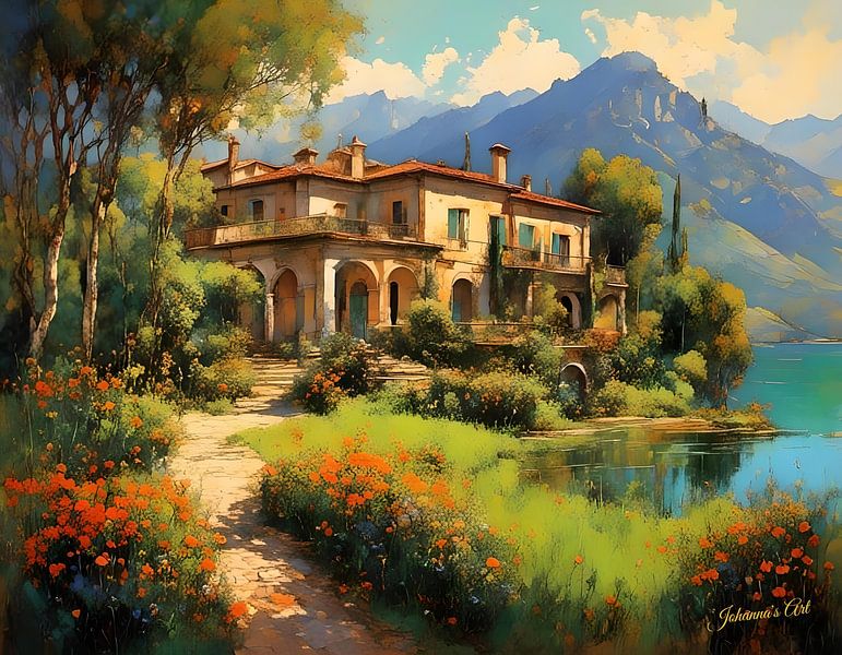 Romantic Village 19 by Johannas Art Creations