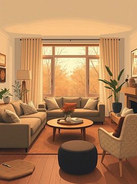 Cozy Autumn Living Room Decor by Artistic