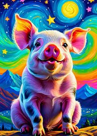 Schwein Sternennacht