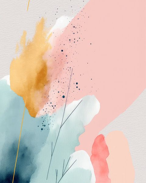 Abstract bohemian in pastel colours by Studio Allee