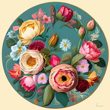 Bohemian flower circle van Lauri Creates