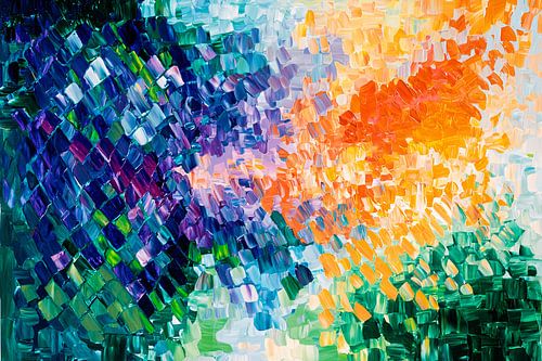 Dynamische abstractie in levendige kleuren
