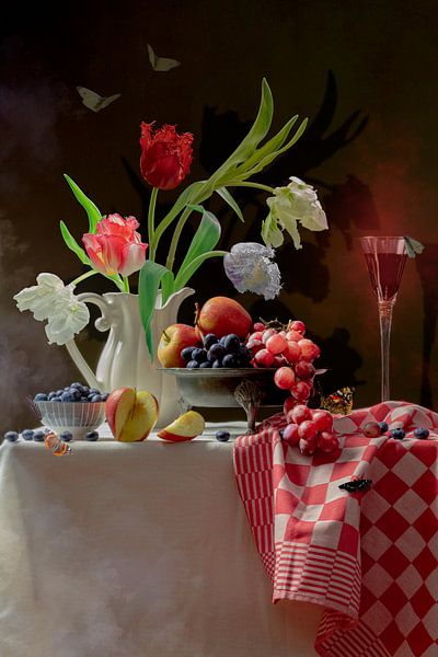 Stilleven ‘The Tulip room’ van Willy Sengers