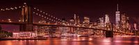 MANHATTAN SKYLINE & BROOKLYN BRIDGE Abendimpressionen | Panorama von Melanie Viola Miniaturansicht