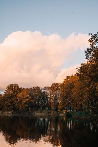 Herbstliche Aussicht in Naarden Vesting, Niederlande