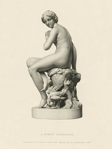„Eine überraschte Nymphe“ (1886) von Edgar George Papworth