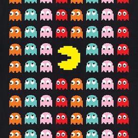 Retro Game Pac-Man Pattern by MDRN HOME