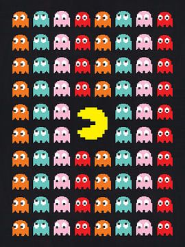 Retro-Spiel Pac-Man Muster