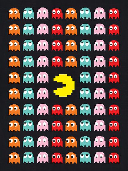 Motif de jeu rétro Pac-Man par MDRN HOME