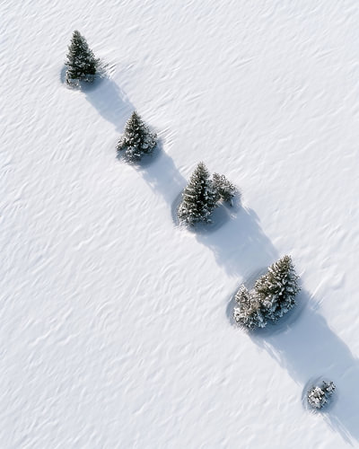 Winterlandschaft von oben