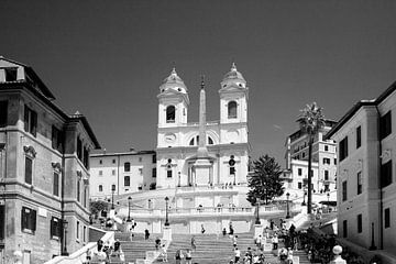 Black and White Spanish Steps Rome sur Stefano Senise Fine Art