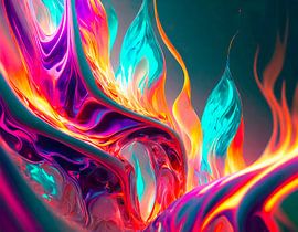 Regenboogkleuren met kunstvormen