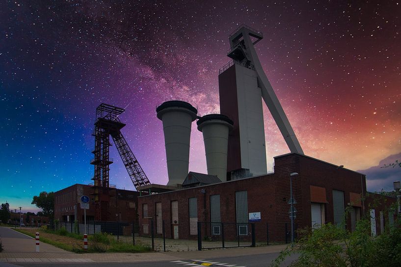 Nuit des étoiles à la tour de mine par Edgar Schermaul