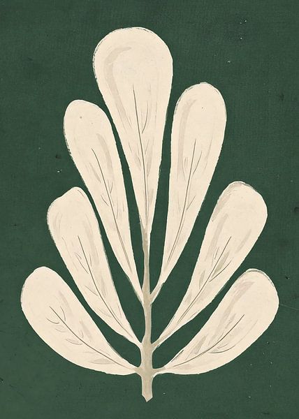 modern art abstract green flower par TW living