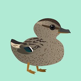 Niedliche weibliche Ente von Bianca Wisseloo