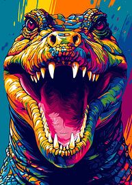 Wilde Natuur Dieren WPAP Kleurstijl van Cross