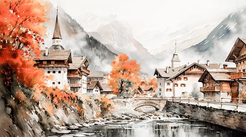 Autumn in the mountain village