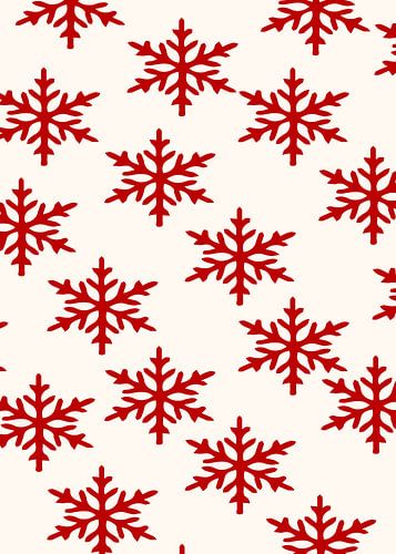 Motif de Noël en flocon de neige rouge